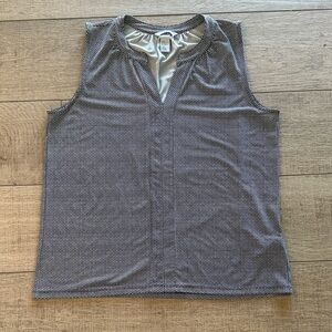 H&M Black and White Patterned Tank Top casual Career